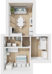 Třípokojové apartmány Trilo pro max. 7 osob - foto 1